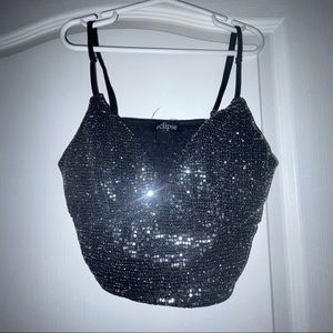 Sequin Crop Top